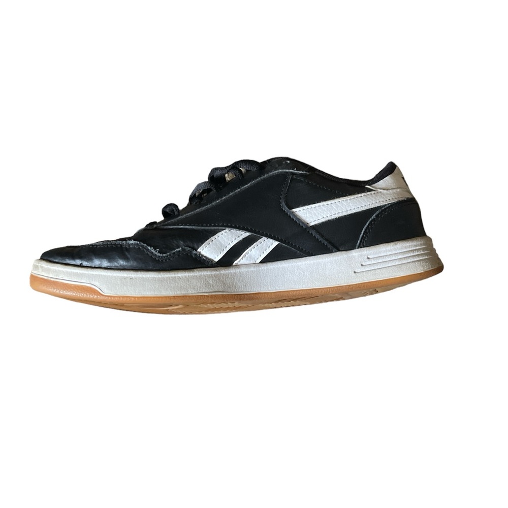 Black white and brown Reebok 9.5 sneaker